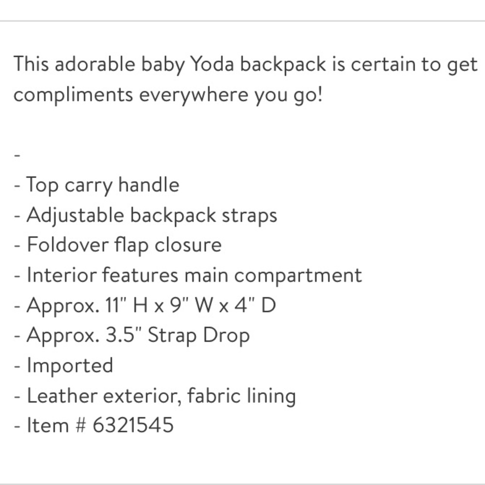 Star Wars baby Yoda backpack - Picture 9 of 10